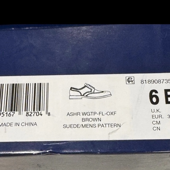 Ralph Lauren Asher Wool & Suede Wingtip Oxford Shoes Unisex Men 6 Womens 7.5 NEW - Picture 3 of 7